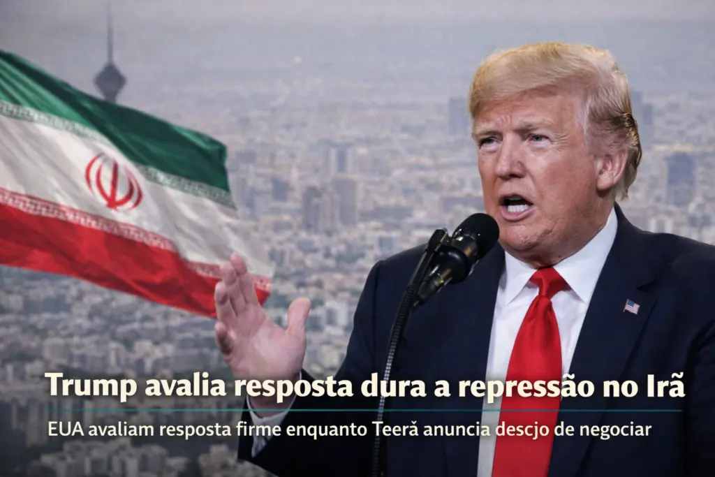 Trump avalia resposta dura a repressão no Irã