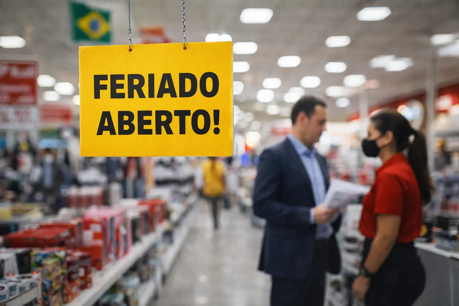 adiamento da regra do trabalho no comércio em feriados