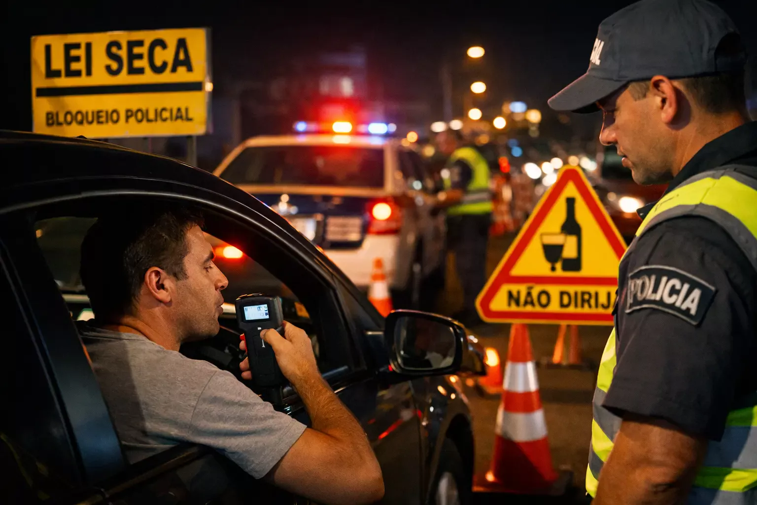 álcool na direção em fiscalização da Lei Seca em Campinas