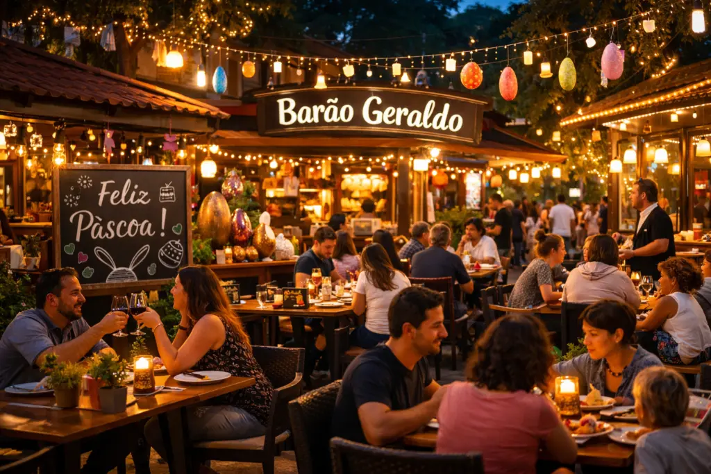 Páscoa em Barão Geraldo gastronomia local movimentada