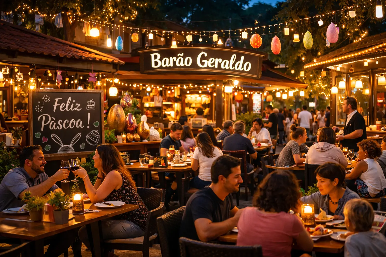 Páscoa em Barão Geraldo gastronomia local movimentada