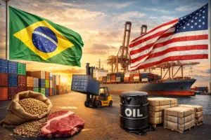 exportações brasileiras aos EUA comércio exterior navios porto containers