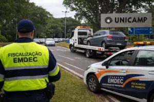 fiscalização de trânsito na Unicamp campus Campinas veículos controle