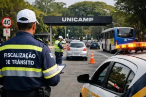 fiscalização de trânsito na Unicamp no campus de Campinas