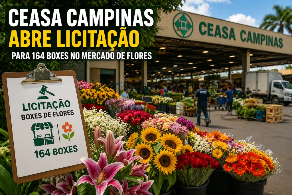 Ceasa Campinas abre licitação mercado de flores com boxes comerciais