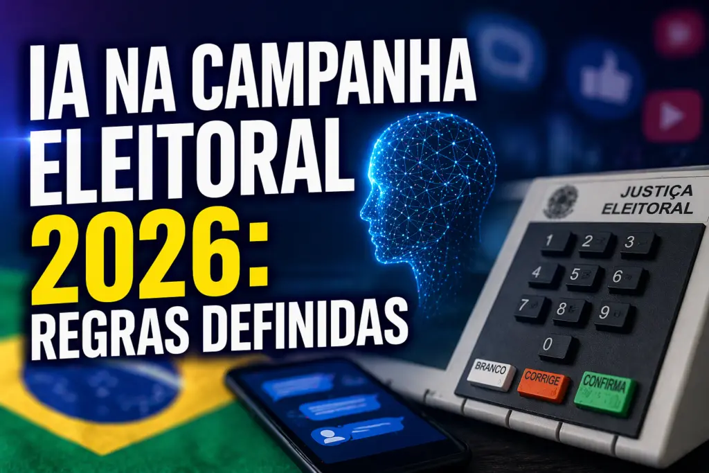 IA na campanha eleitoral 2026 com tecnologia e política digital