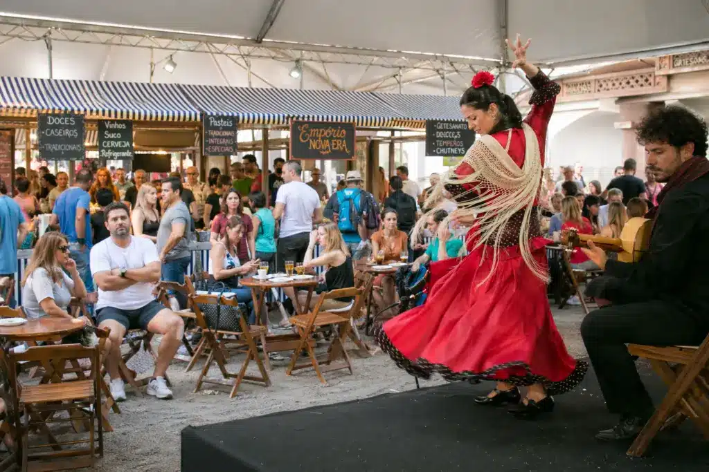 Feira de Barão com apresentação de flamenco em Campinas