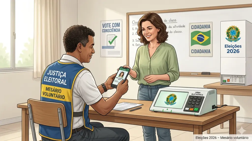 mesário nas eleições 2026