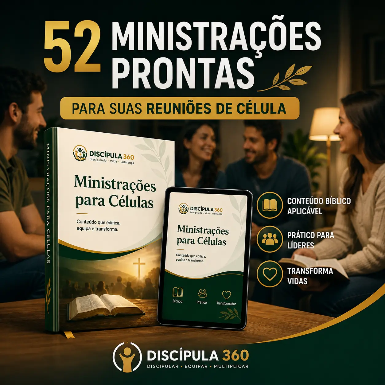 pregação para células, e pequenos grupos