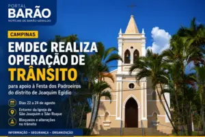 Trânsito em Joaquim Egídio durante a Festa dos Padroeiros